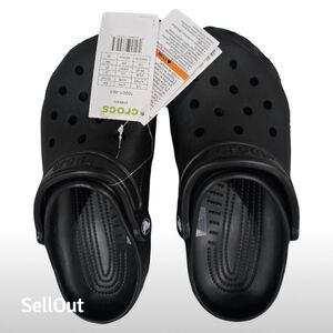 Crocs Classic Black Unisex Clogs Slip-On Casual Comfort Shoes W6
